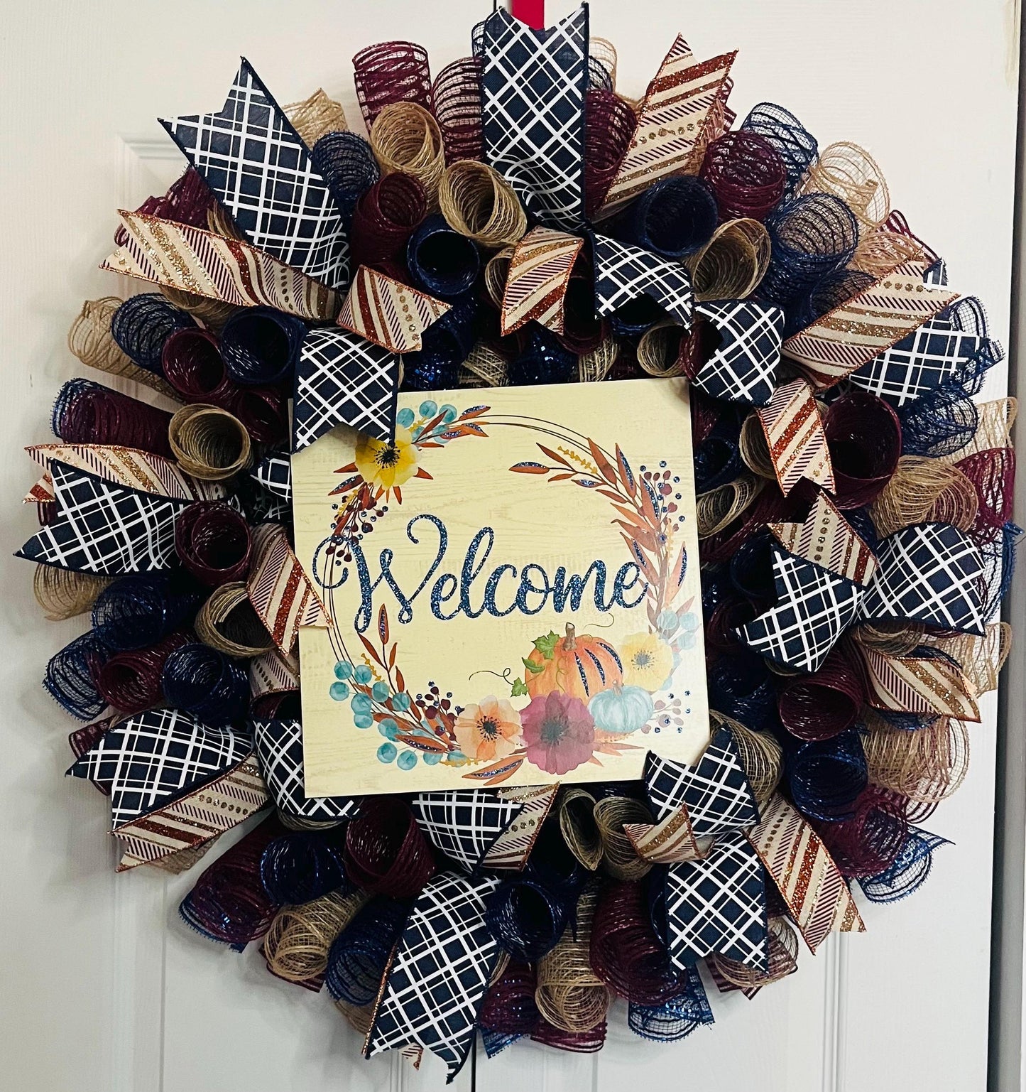 Welcome fall pumpkin wreath