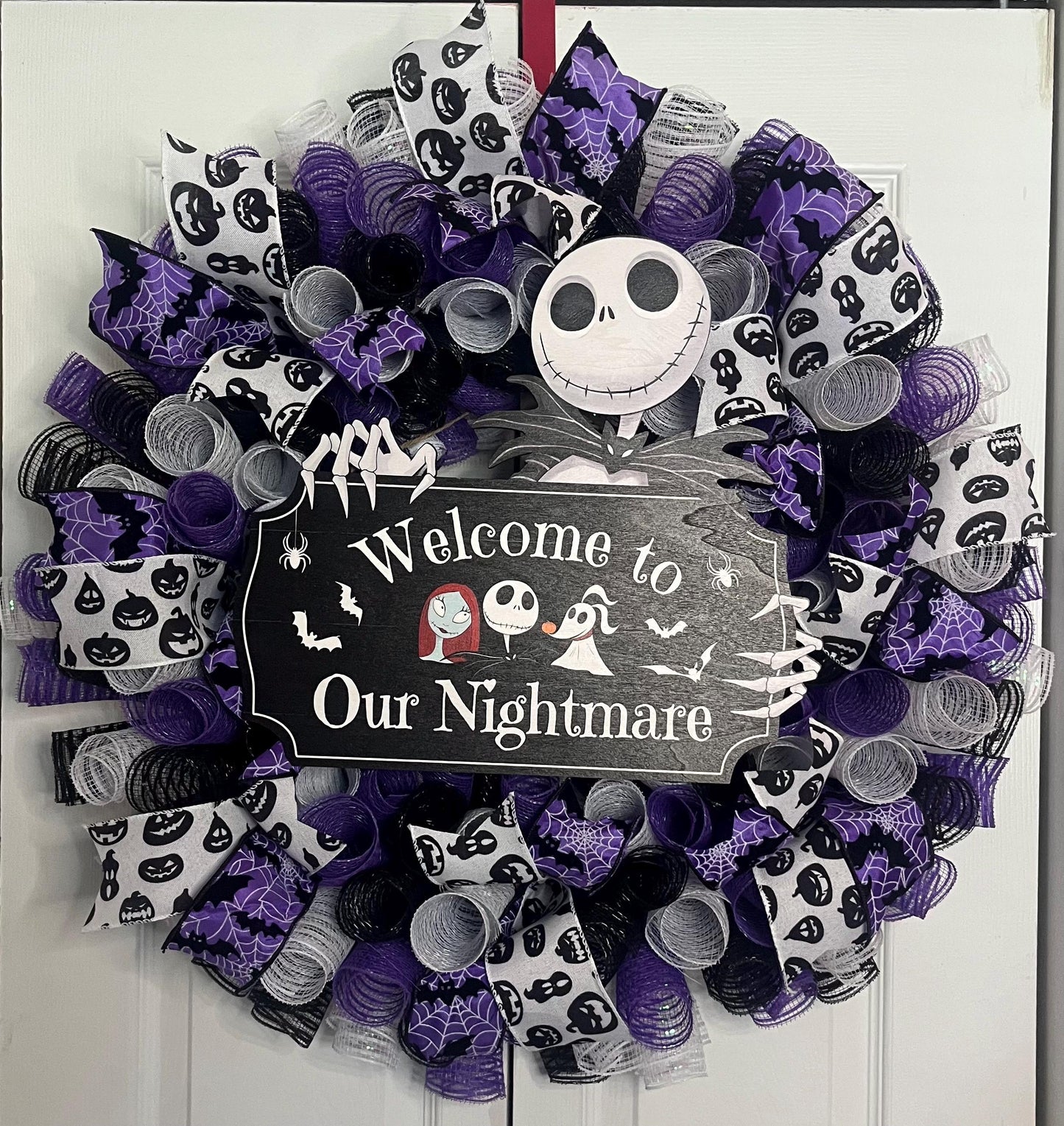 welcome to our nightmare Halloween wreath