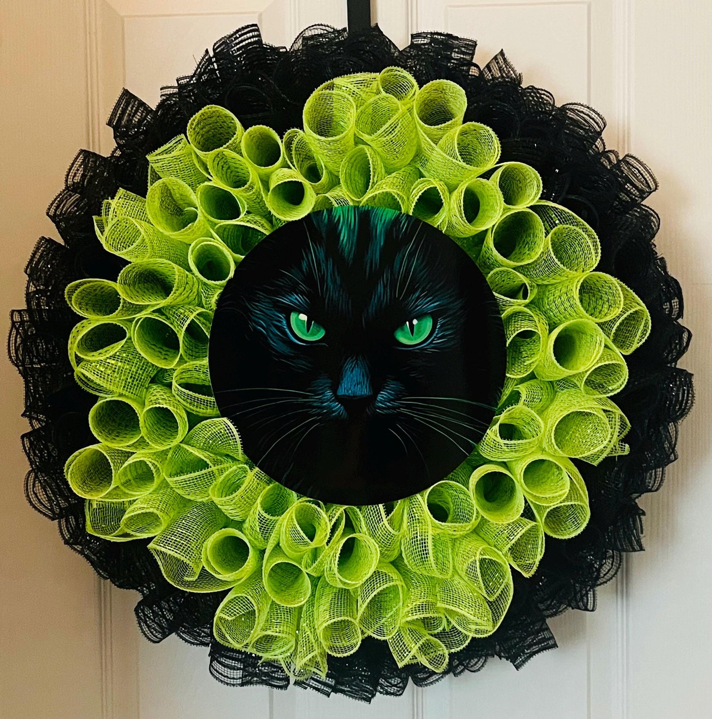 Black Cat Halloween Wreath