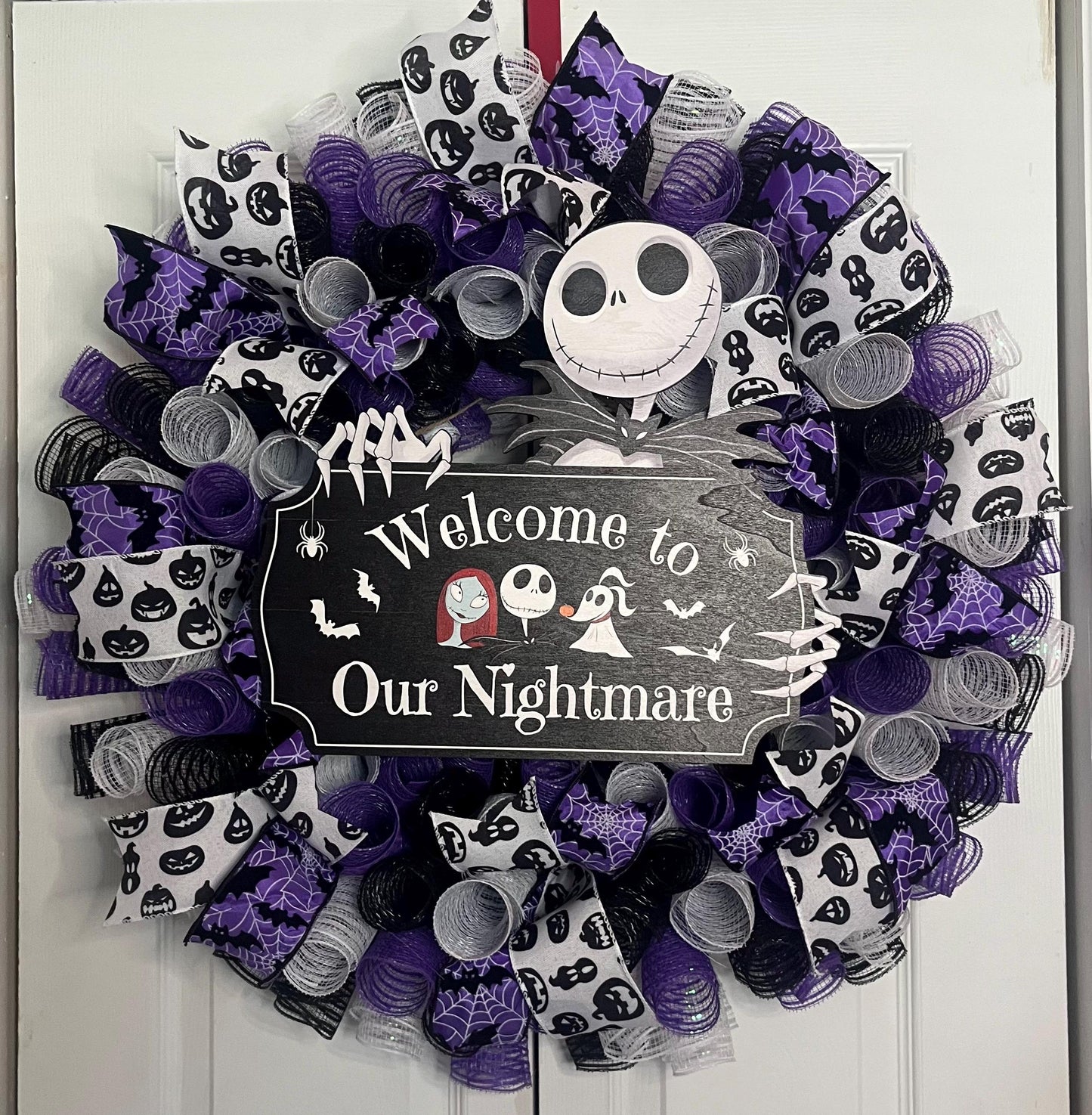 welcome to our nightmare Halloween wreath