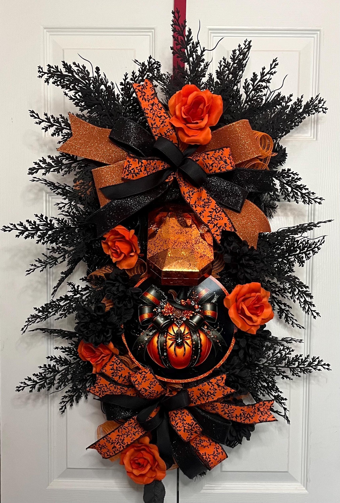 Jeweled Pumpkin Swag Wreath