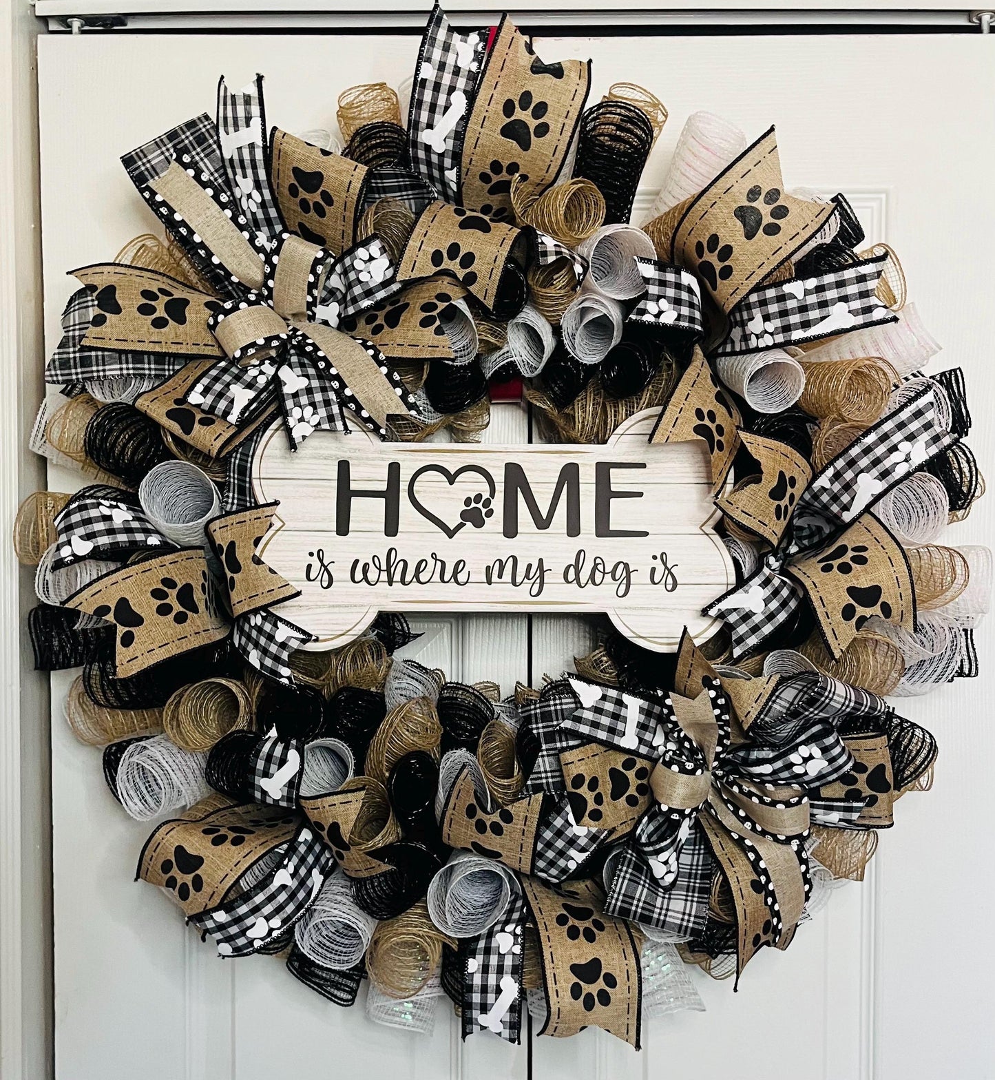 Welcome dog wreath