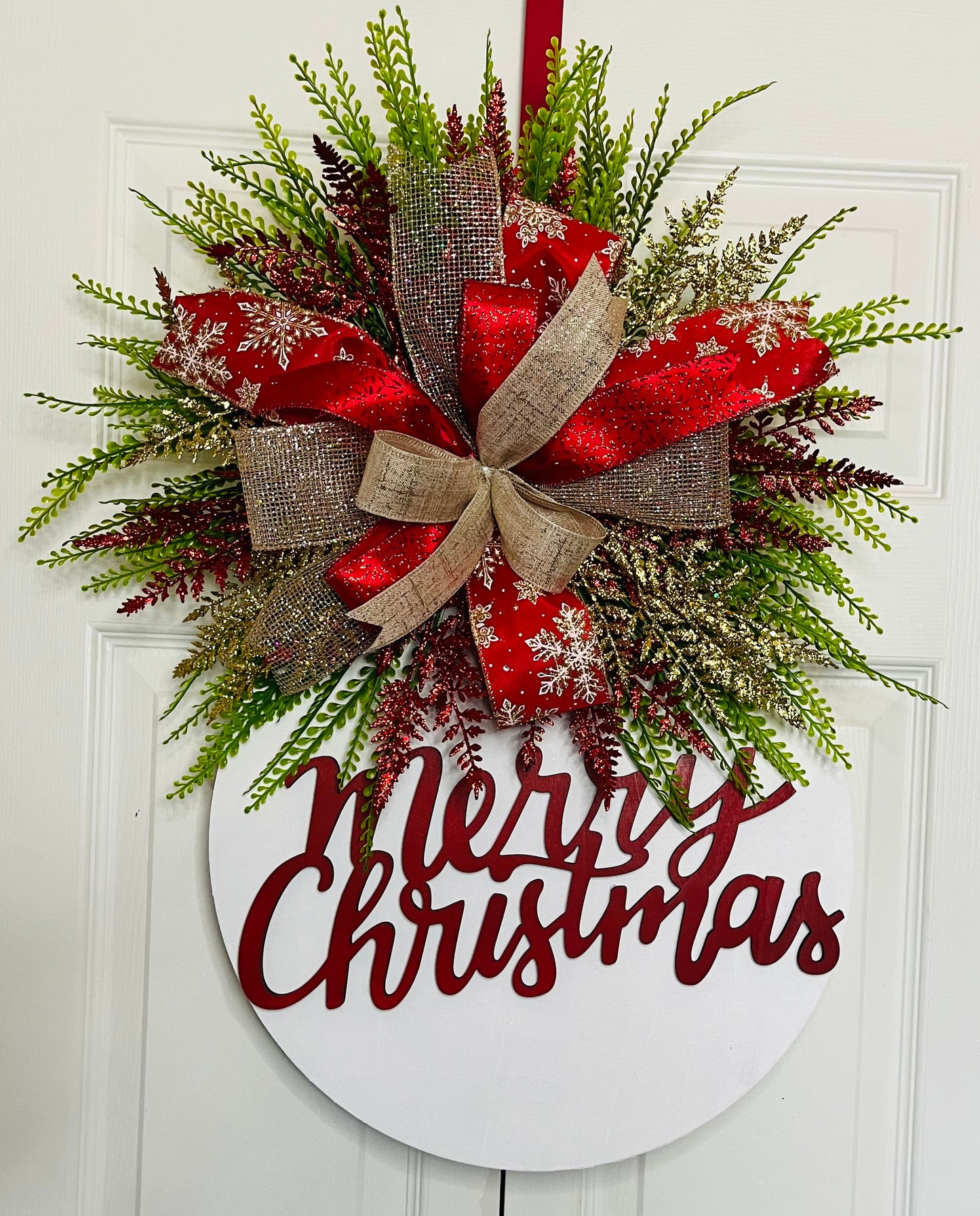 Merry Christmas Door hanger wreath
