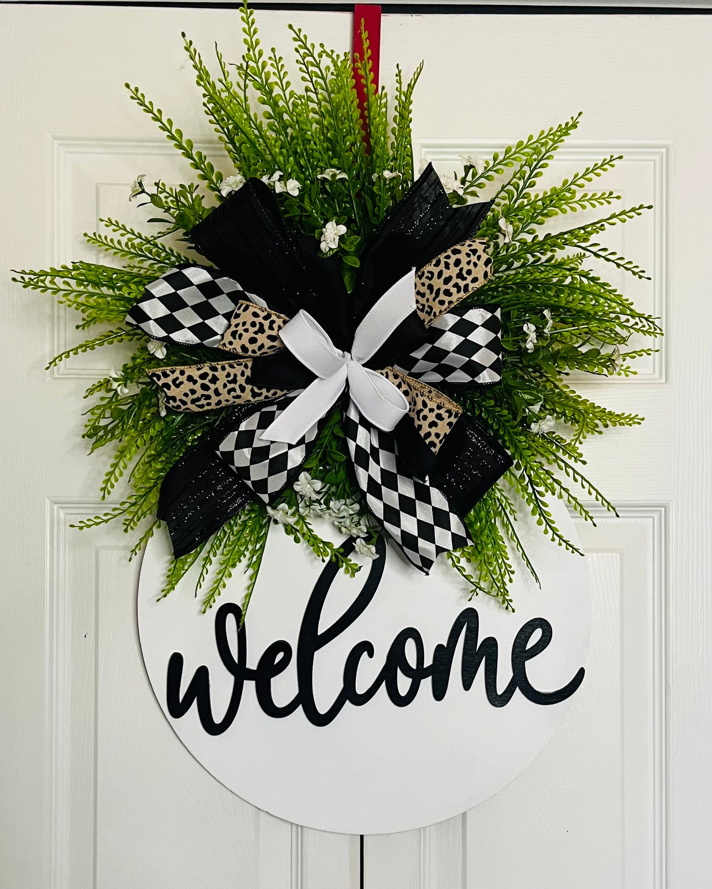 Welcome Door Hanger Wreath
