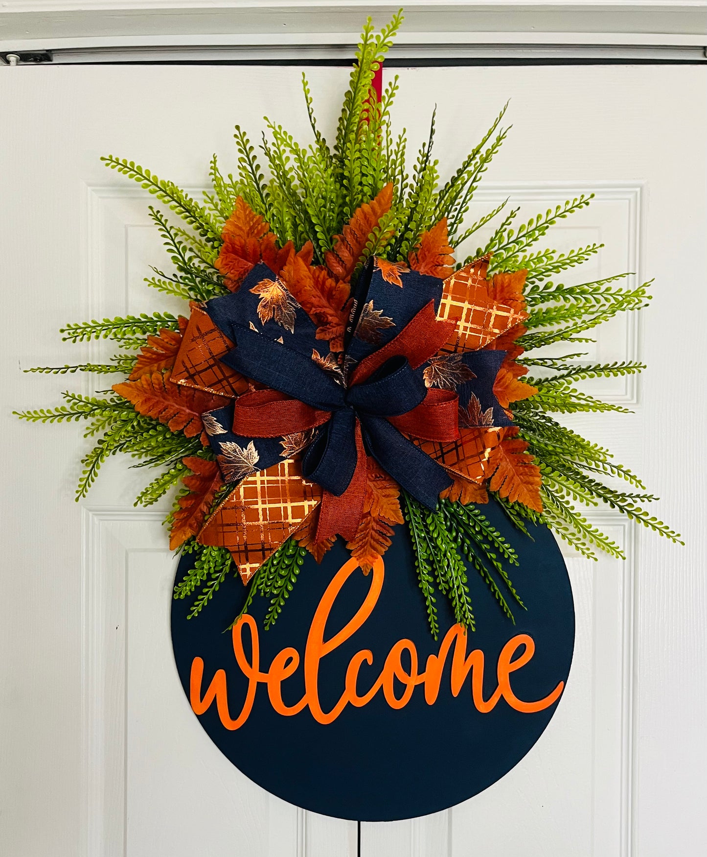 Welcome door hanger wreath