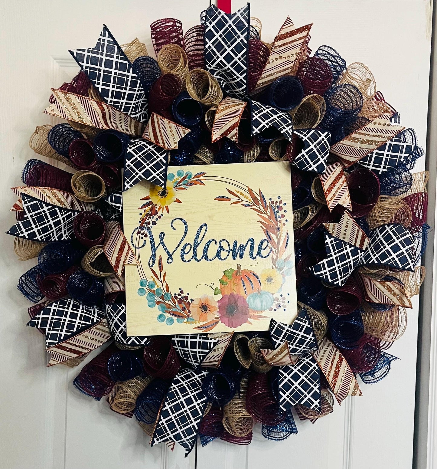 Welcome fall pumpkin wreath