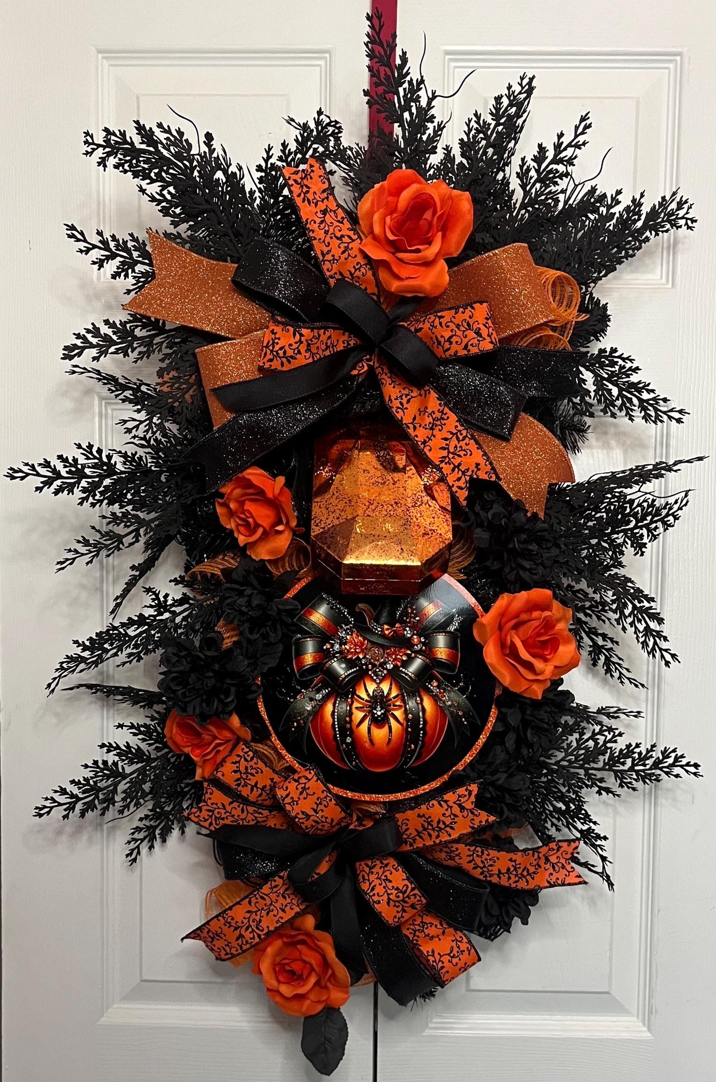 Jeweled Pumpkin Swag Wreath