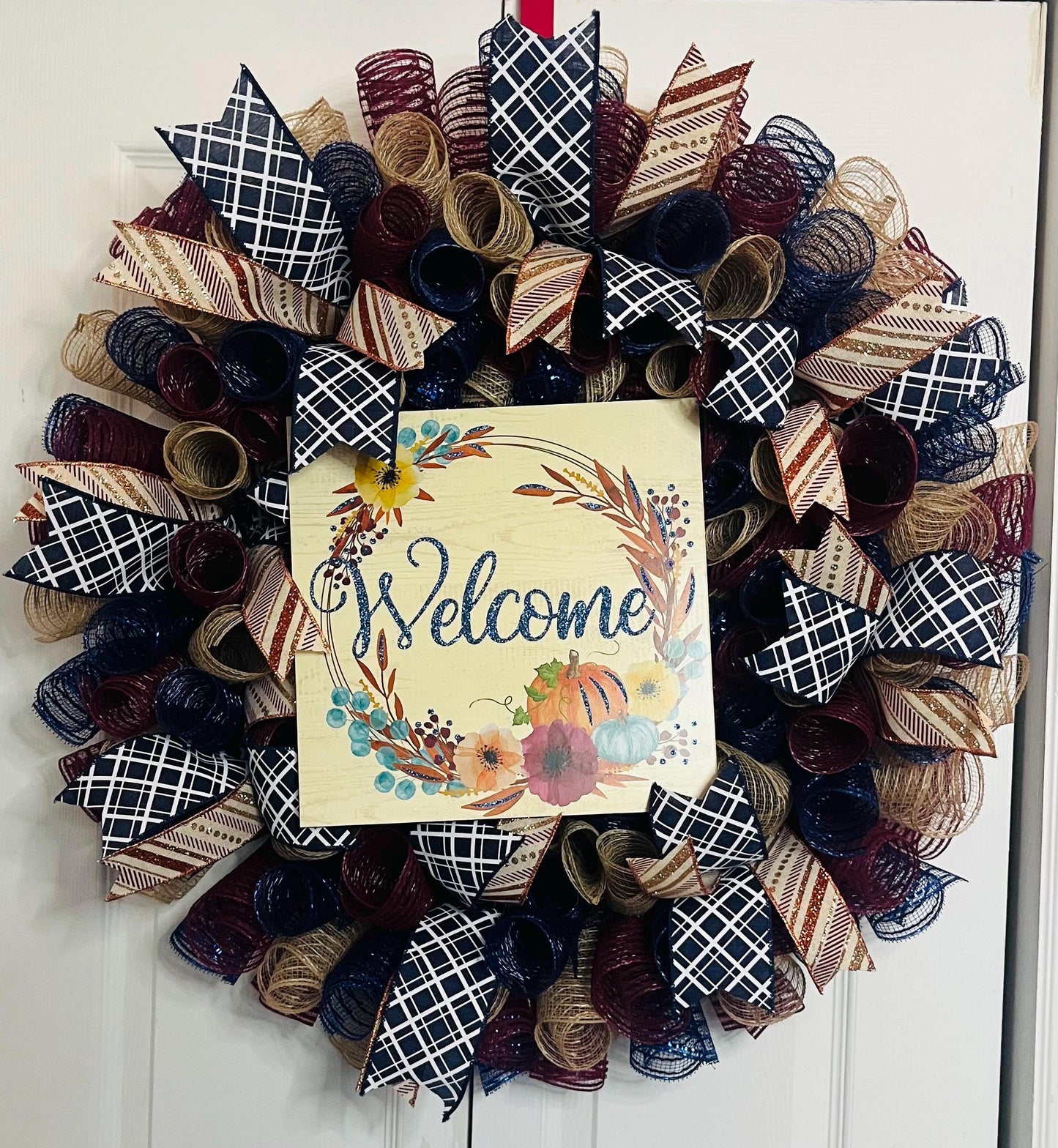 Welcome fall pumpkin wreath
