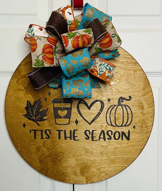 it’s the season door hanger wreath
