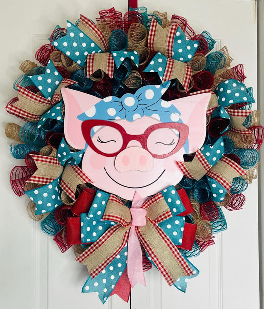 Welcome Pig wreath