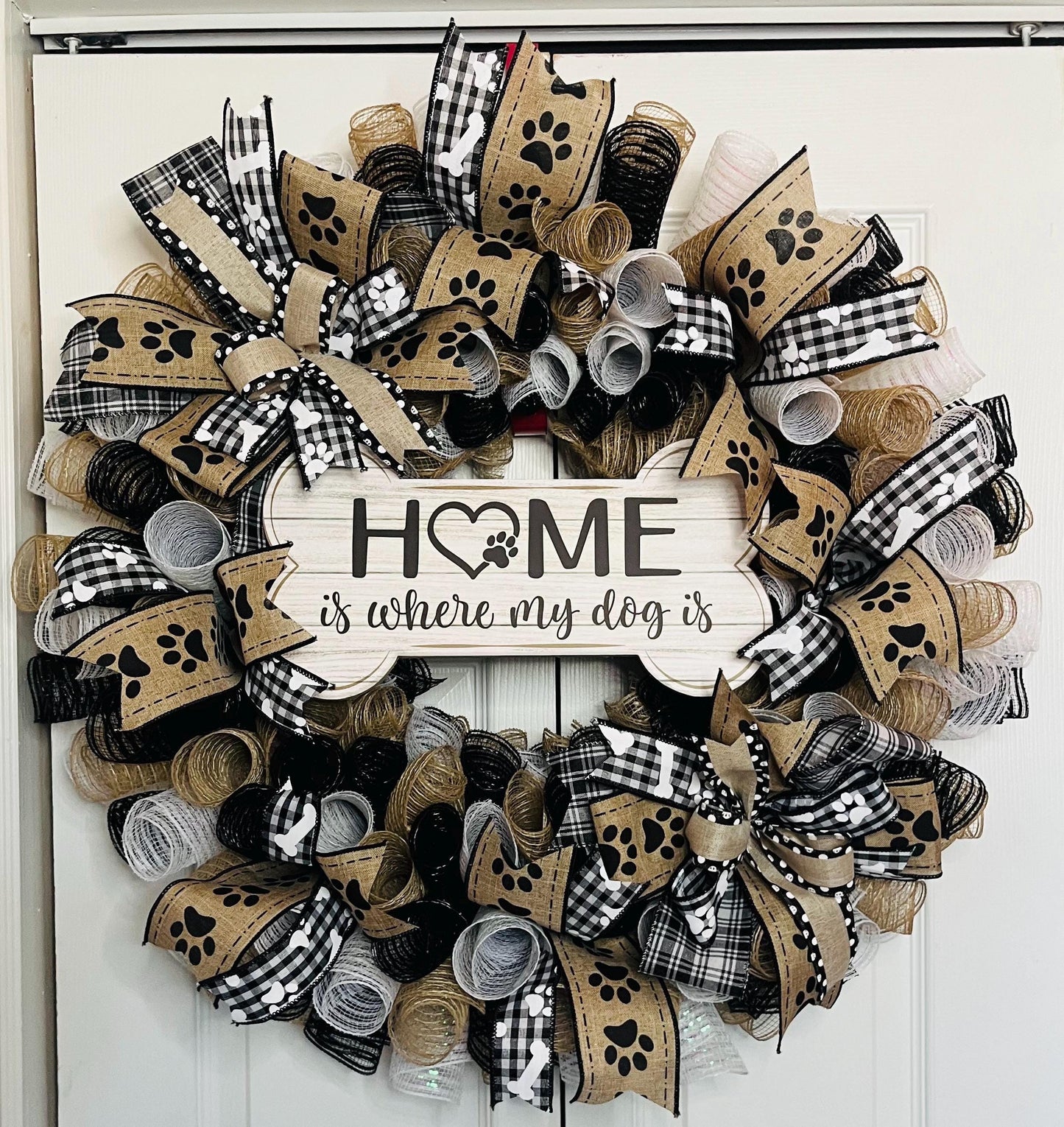 Welcome dog wreath