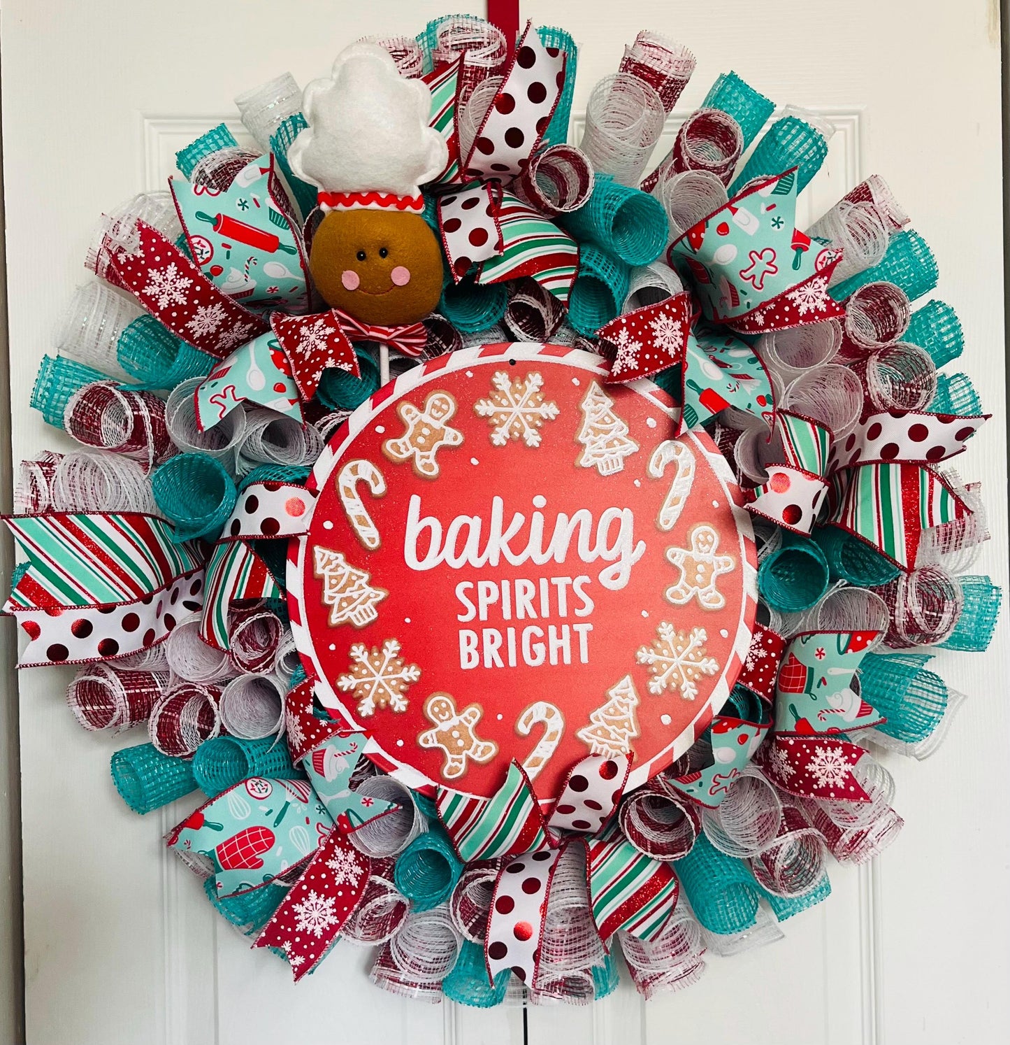 baking spirits bright gingerbread wreath