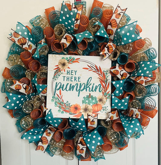 Hey There Pumpkin wreath