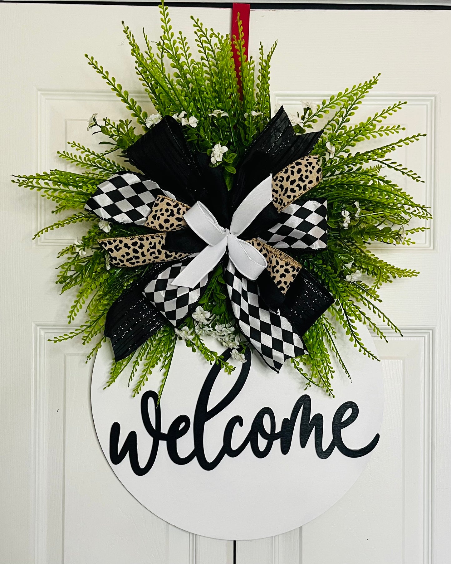 Welcome Door Hanger Wreath