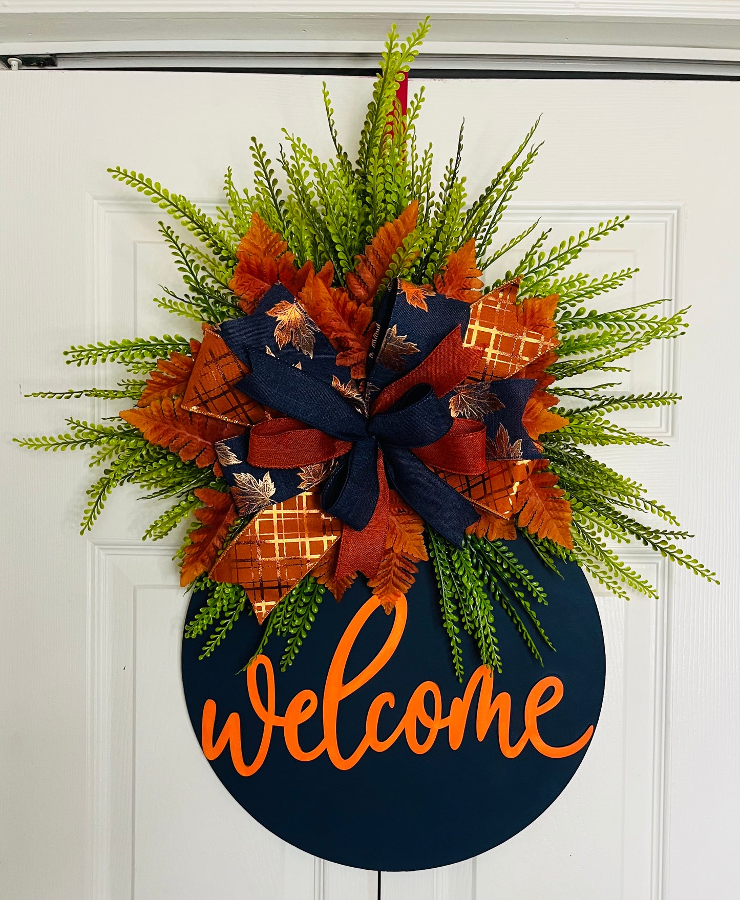 Welcome door hanger wreath