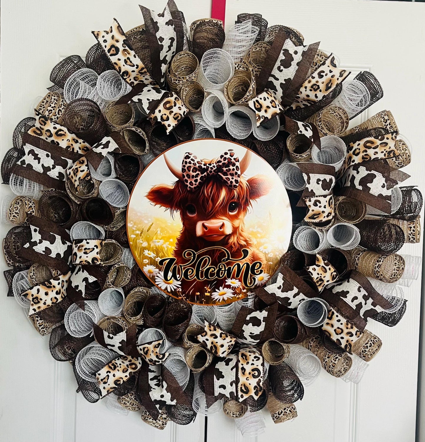 Welcome cow wreath