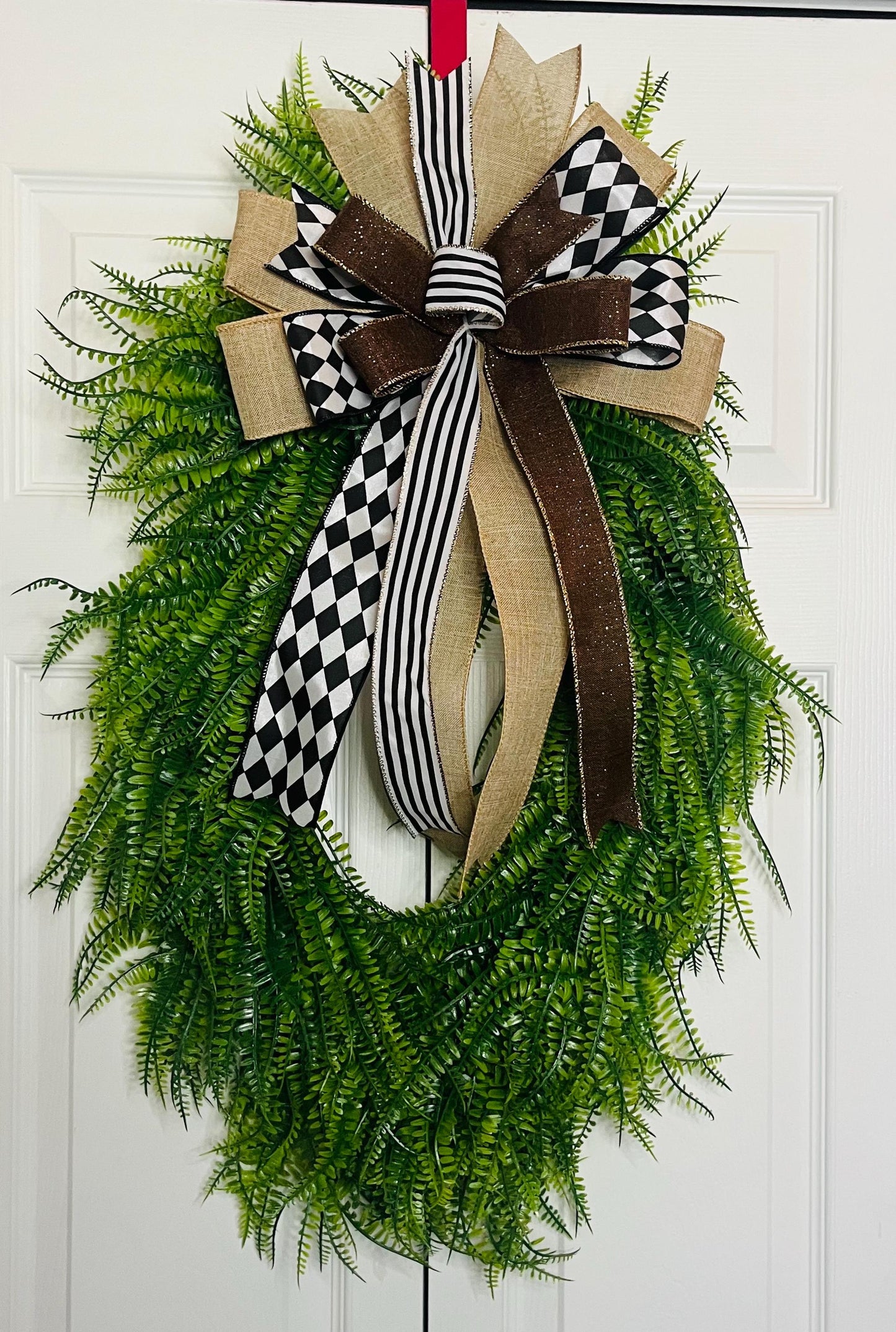 Boston fern grass wreath