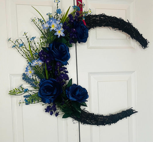 Blue and Purple moon wreath