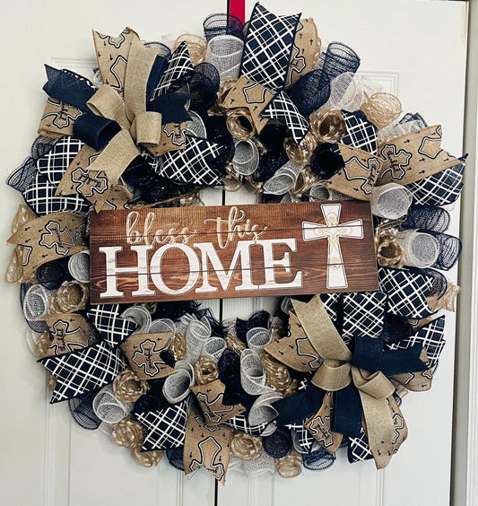 Bless this home wreath