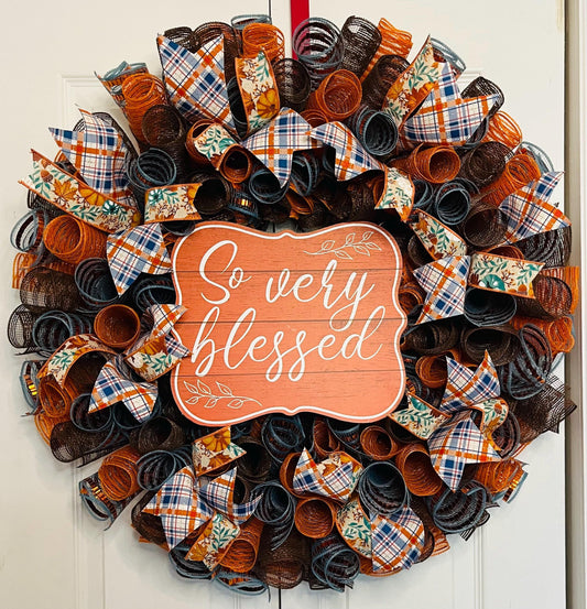 So Very Blessed Fall wreath