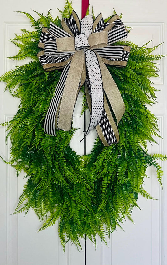 Boston fern grass wreath