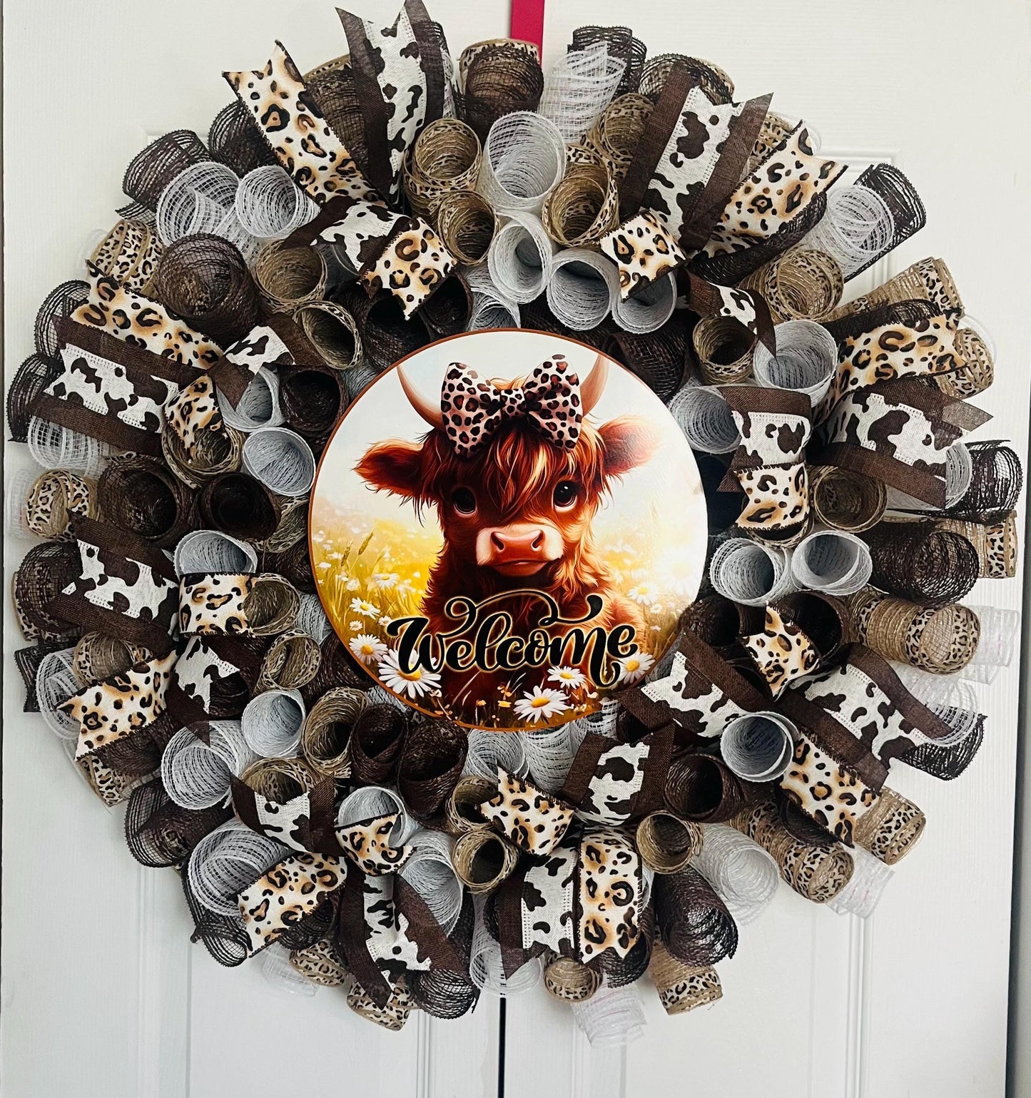 Welcome cow wreath
